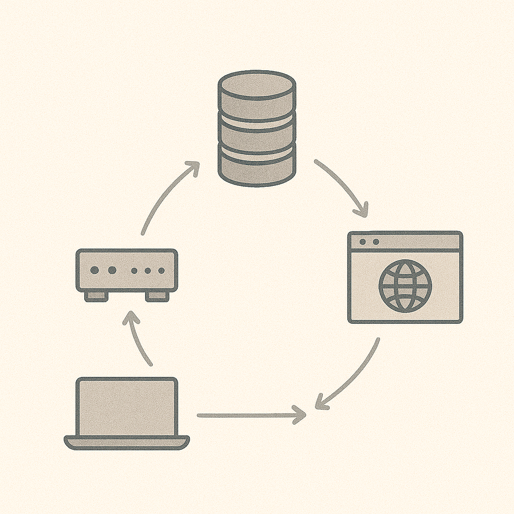 DNS resolution flow from user to authoritative server