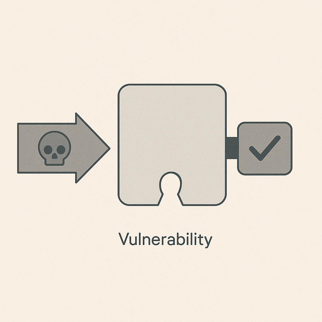 Relationship between threats, vulnerabilities, and controls