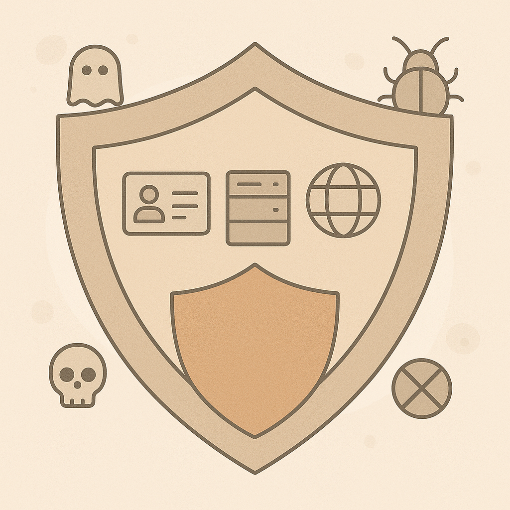 Conceptual overview of information security protecting data and systems