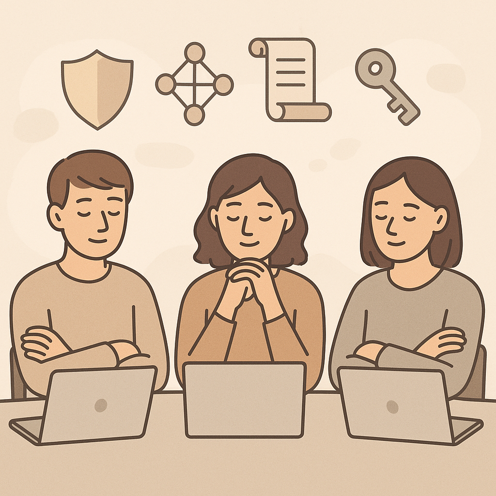 Students reflecting on cybersecurity concepts learned